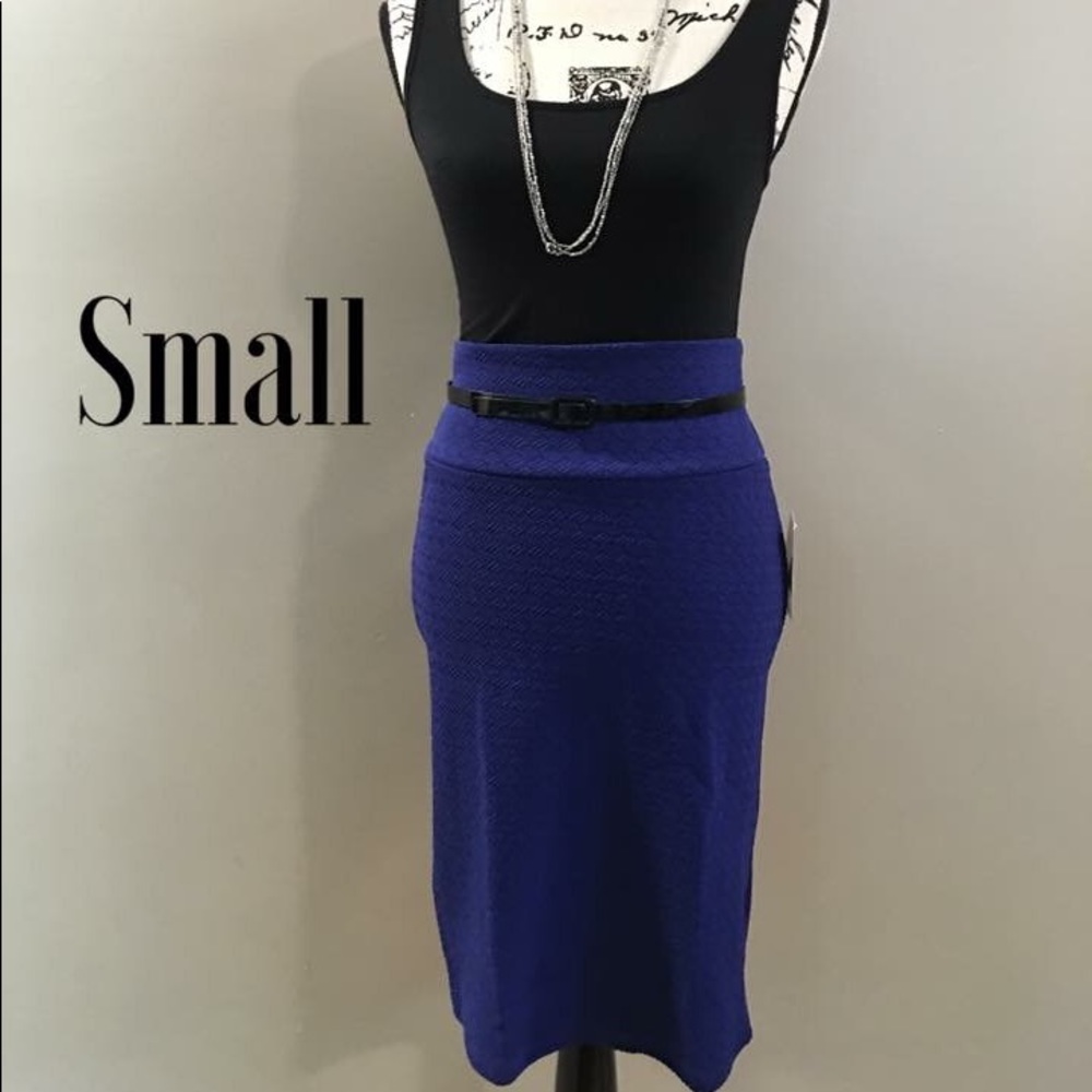 LuLaRoe Cassie skirt dark blue NWT